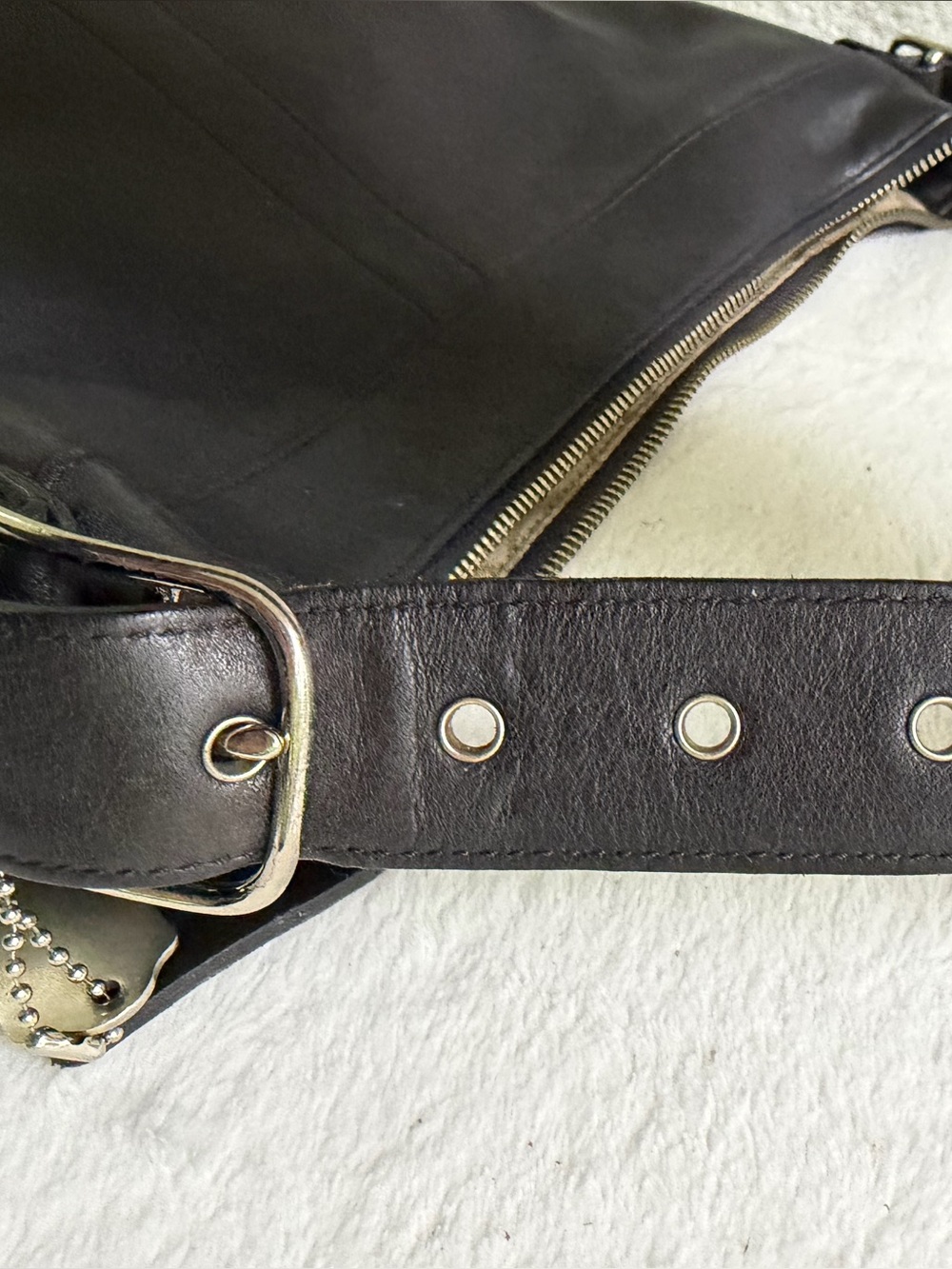 Coach # 9188 Legacy Slim Duffel Crossbody Black Leather Purse Shoulder Bag - Picture 14 of 16